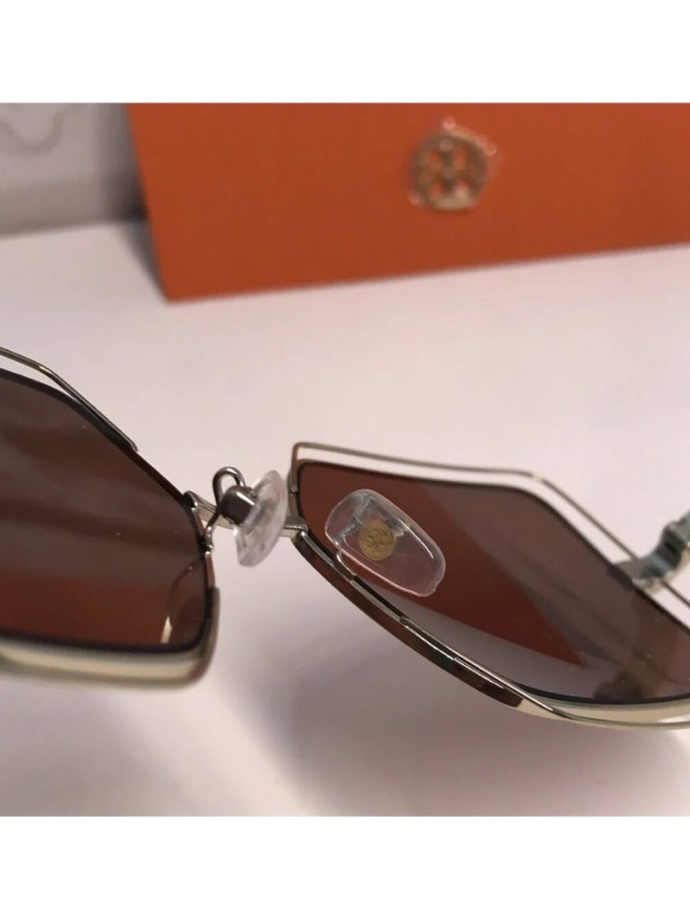 ✨ New Authentic Tory Burch TY6086 55-X Brown & Gold Sunglasses ✨ - Picture 6 of 8